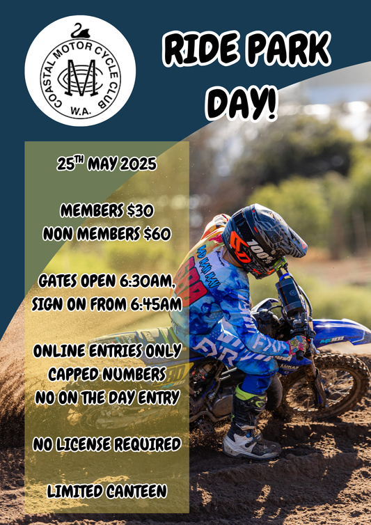 RIDE PARK DAY - 25th May 2025